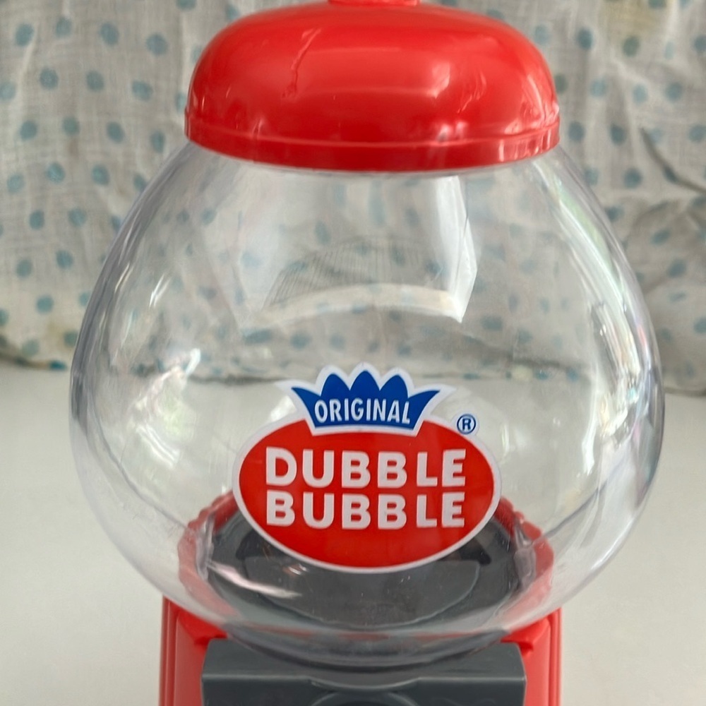 Dubble Bubble Red Gumball Dispenser Machine Toy plastic vintage style - Picture 2 of 12